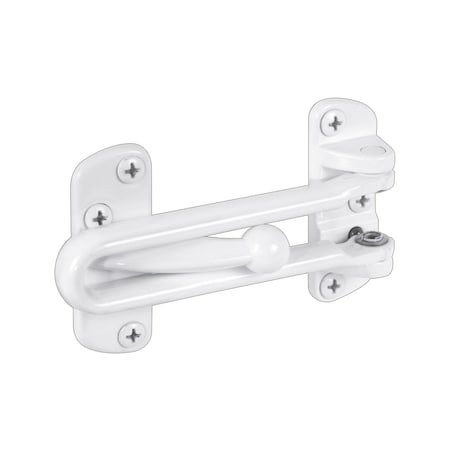Prime-Line Diecast, White Painted, Swing Bar Door Guard U 9902